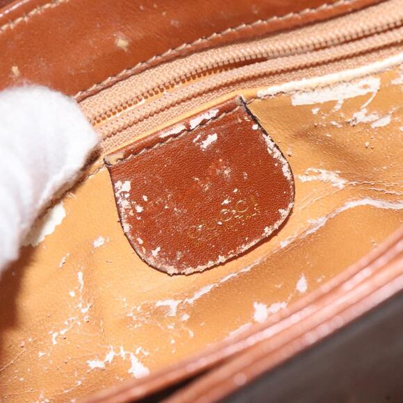 GUCCI Bamboo Shoulder Bag Leather Brown Gold 001 14 001 14 - Picture 16 of 16